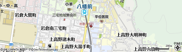 京都府京都市左京区上高野市川町1周辺の地図