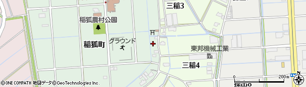 愛知県弥富市稲狐町187周辺の地図