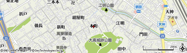 愛知県名古屋市緑区大高町（本町）周辺の地図