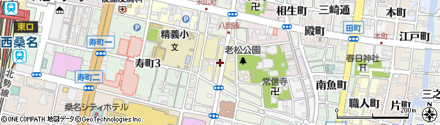 三重県桑名市三栄町周辺の地図