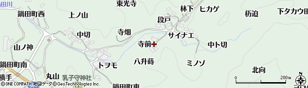 愛知県豊田市鍋田町寺前周辺の地図