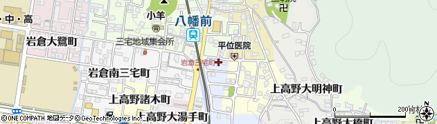 京都府京都市左京区上高野市川町2周辺の地図