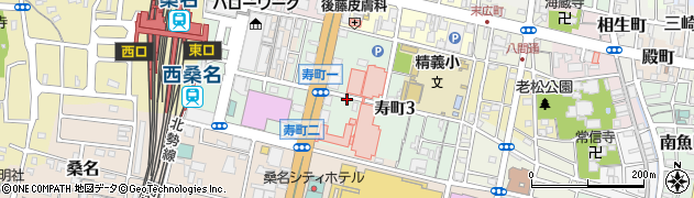 三重県桑名市寿町周辺の地図
