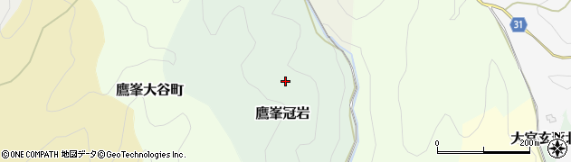 京都府京都市北区鷹峯冠岩周辺の地図