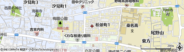 三重県桑名市松並町周辺の地図