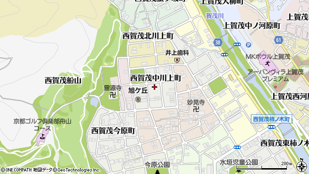 〒603-8815 京都府京都市北区西賀茂中川上町の地図