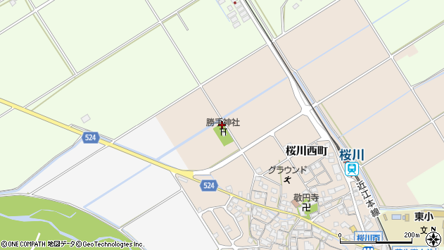 〒529-1572 滋賀県東近江市桜川西町の地図