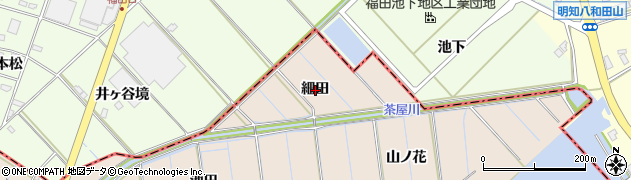 愛知県刈谷市井ケ谷町細田周辺の地図