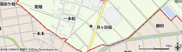 愛知県みよし市福田町（井ヶ谷境）周辺の地図