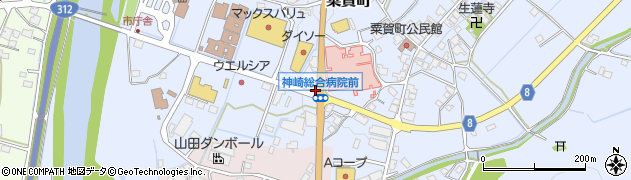 神崎総合病院前周辺の地図