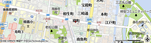 三重県桑名市殿町周辺の地図