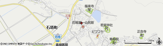 滋賀県東近江市石塔町周辺の地図