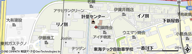 愛知県東海市南柴田町（ロノ割）周辺の地図