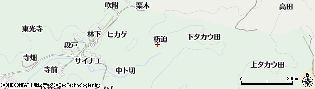 愛知県豊田市鍋田町杤迫周辺の地図