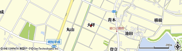 愛知県みよし市明知町（大坪）周辺の地図