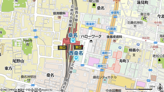 〒511-0078 三重県桑名市桑栄町の地図