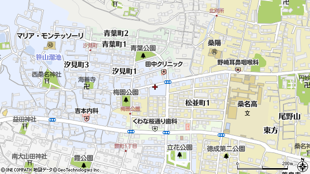 〒511-0815 三重県桑名市梅園通の地図