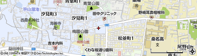 三重県桑名市梅園通周辺の地図
