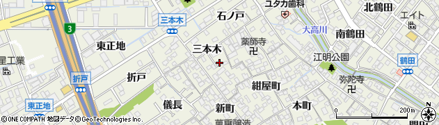 愛知県名古屋市緑区大高町三本木16周辺の地図
