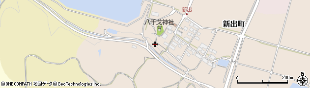 滋賀県東近江市新出町周辺の地図