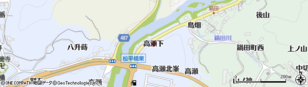 愛知県豊田市鵜ケ瀬町（高瀬下）周辺の地図