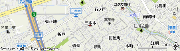 愛知県名古屋市緑区大高町三本木15周辺の地図