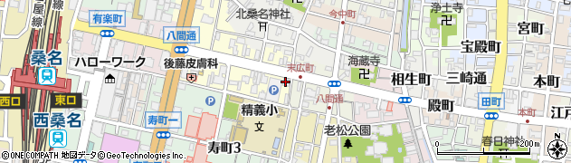 十六銀行桑名支店周辺の地図