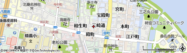 三重県桑名市三崎通周辺の地図