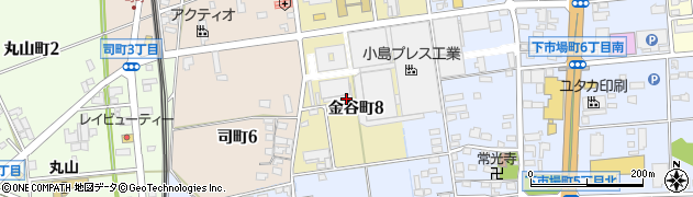 愛知県豊田市金谷町8丁目周辺の地図
