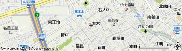 愛知県名古屋市緑区大高町三本木12周辺の地図