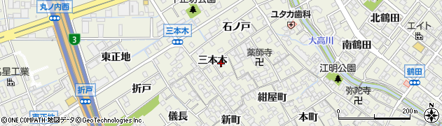 愛知県名古屋市緑区大高町三本木周辺の地図