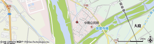 岡山県真庭市中島周辺の地図