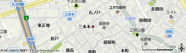 愛知県名古屋市緑区大高町三本木32周辺の地図