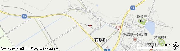 滋賀県東近江市石塔町485周辺の地図