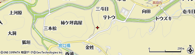 愛知県豊田市坂上町三斗目周辺の地図