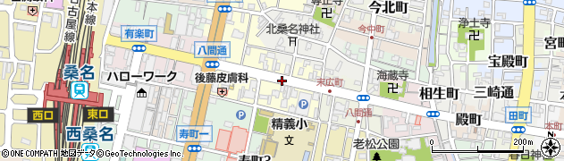三重県桑名市末広町周辺の地図