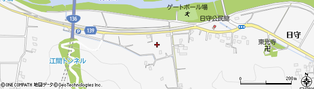 静岡県田方郡函南町日守周辺の地図