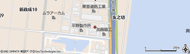 愛知県飛島村（海部郡）新政成（亥之切）周辺の地図