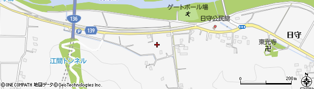 静岡県函南町（田方郡）日守周辺の地図
