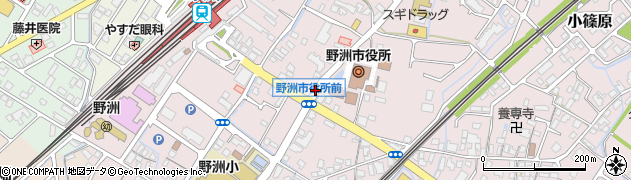 野洲市役所周辺の地図