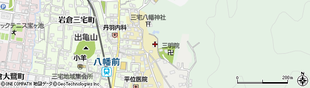 京都府京都市左京区上高野三宅町4周辺の地図