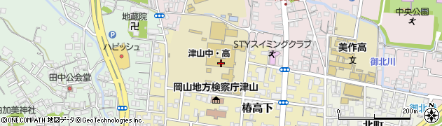 岡山県立津山高等学校周辺の地図