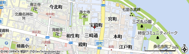 三重県桑名市宝殿町周辺の地図