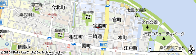 三重県桑名市宝殿町周辺の地図