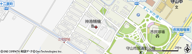 神港精機株式会社　滋賀守山工場周辺の地図