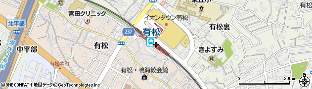 有松駅周辺の地図