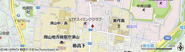 三城メガネ津山店周辺の地図