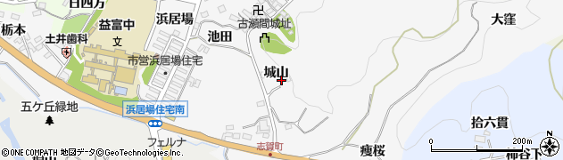 愛知県豊田市志賀町（城山）周辺の地図