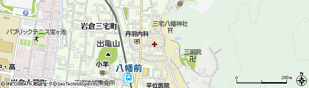 京都府京都市左京区上高野三宅町16周辺の地図