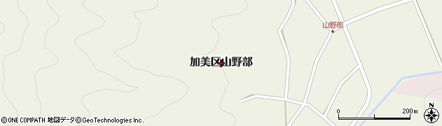 兵庫県多可町（多可郡）加美区山野部周辺の地図